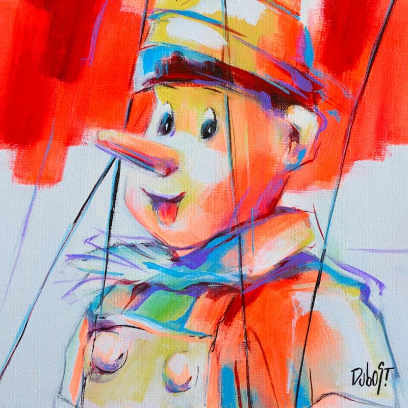 Pintura Pinocchio por Dubost | Pintura Figurativo Iconos pop Acrílico