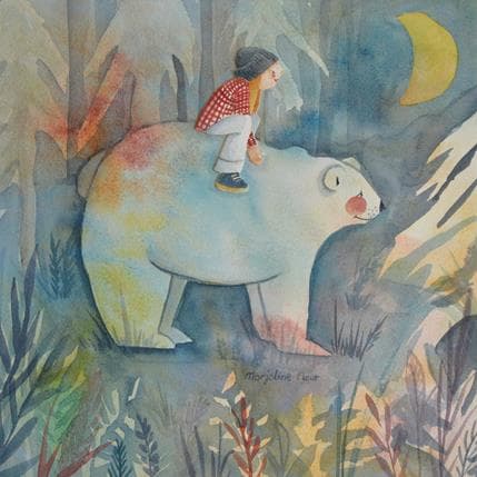 Gemälde Diane von Marjoline Fleur | Gemälde Naive Kunst Alltagsszenen