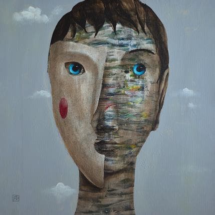 Painting OP by Delaube Fabien | Painting Figurative Oil Portrait