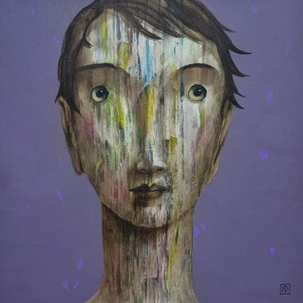 Painting LT16 by Delaube Fabien | Painting Figurative Oil Portrait