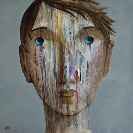 Painting Cy 8 by Delaube Fabien | Painting Figurative Oil Portrait