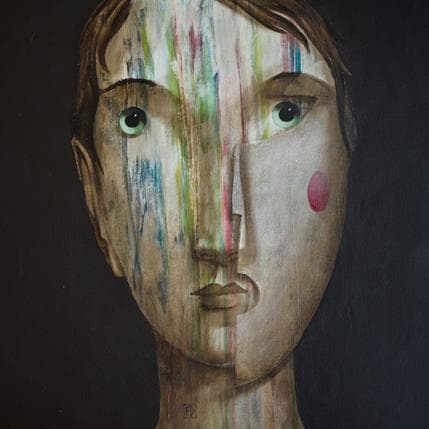 Painting Ja5 by Delaube Fabien | Painting Figurative Oil Portrait