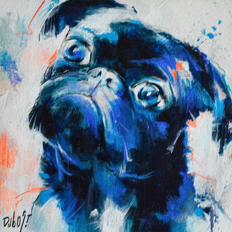 Gemälde Et moi ? von Dubost | Gemälde Figurativ Tiere Acryl