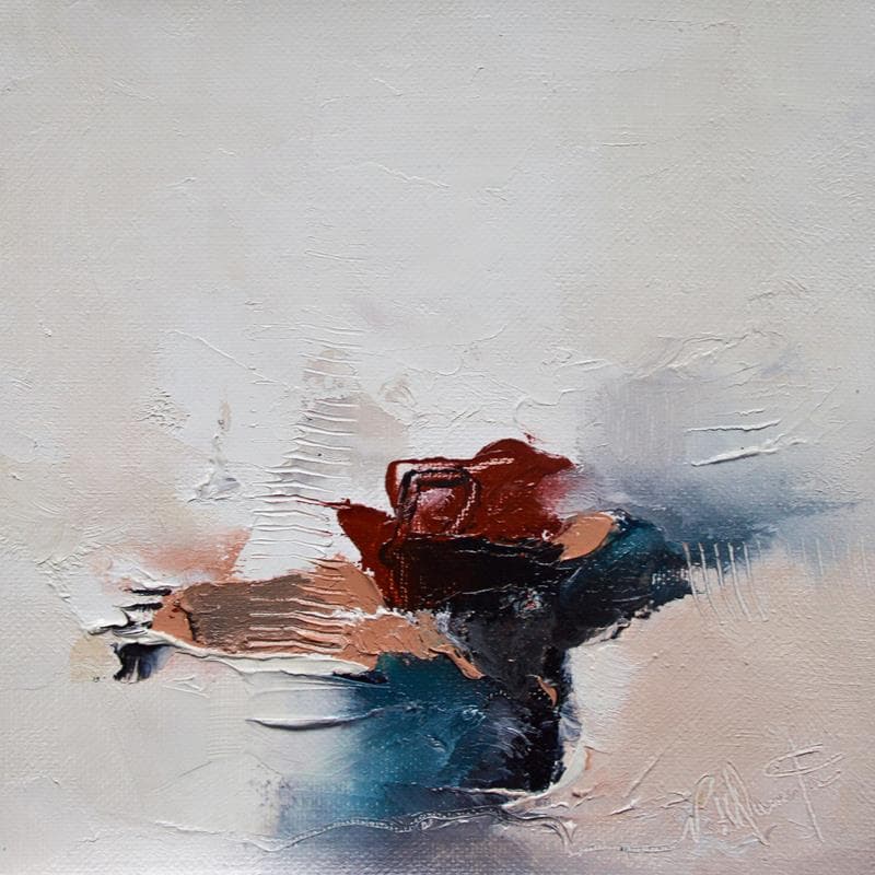 Peinture La peur du silence par Dumontier Nathalie | Tableau Abstrait Minimaliste Huile