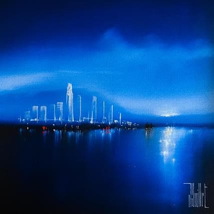 Painting Le jour se lève by Guillet Jerome | Painting Figurative Oil Marine