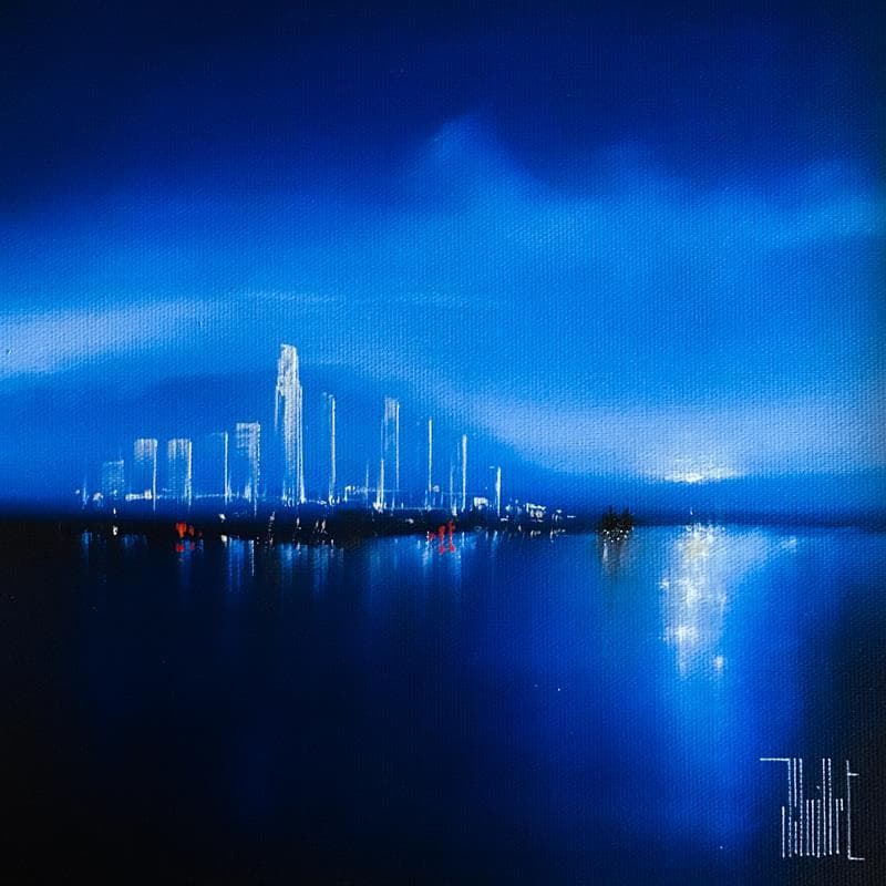 Painting Le jour se lève by Guillet Jerome | Painting Figurative Marine Oil