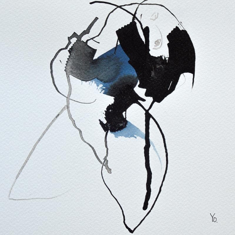 Painting Tu me fais chavirer by YO | Painting Figurative Nude