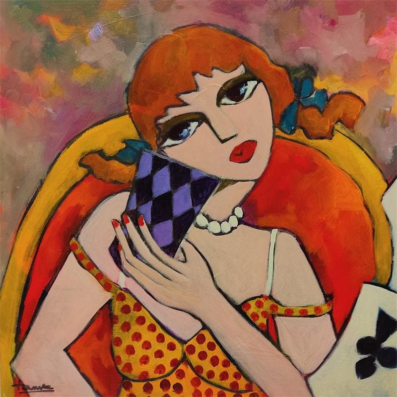 Peinture Le jeu par Fauve | Tableau Figuratif Scènes de vie Huile