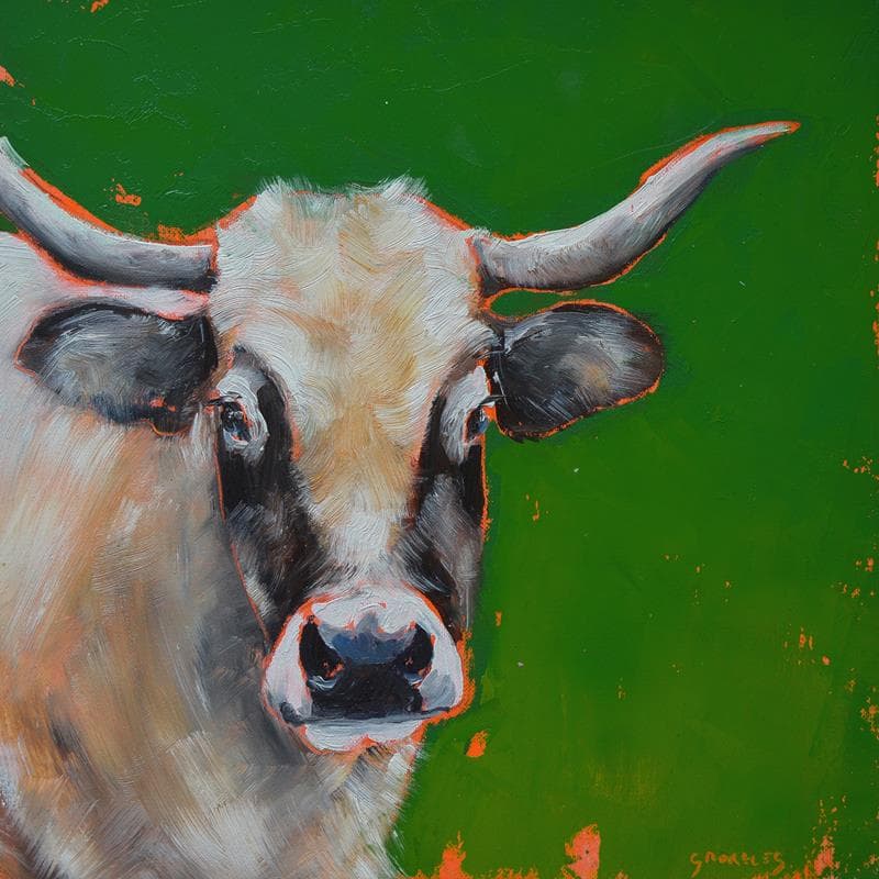 Peinture Douce par Morales Géraldine | Tableau Figuratif Animaux Huile Acrylique