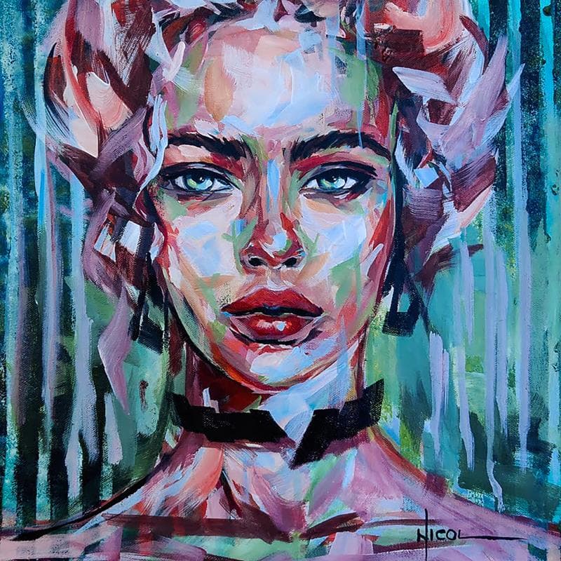 Peinture Jasmine par Vacaru Nicoleta  | Tableau Figuratif Portraits