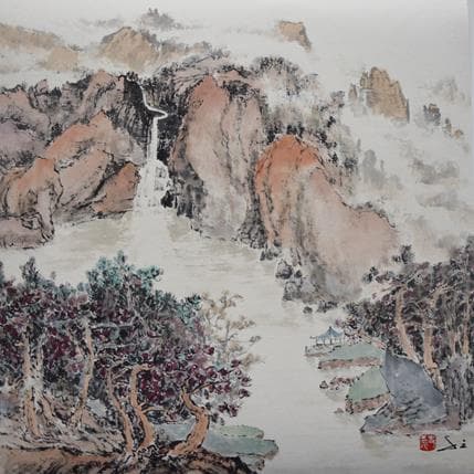 Peinture Paradise par Sanqian | Tableau Figuratif Paysages