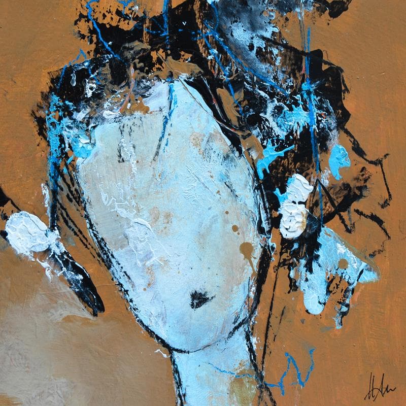 Pintura Portrait de moi 1 por Han | Pintura Figurativo Retrato