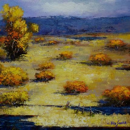 Painting nÂ°8 by Chico Souza | Painting Figurative Oil Landscapes