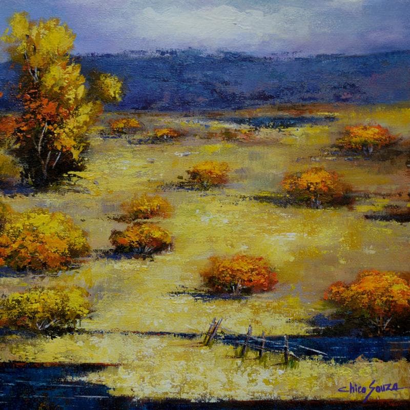 Painting n°8 by Chico Souza | Painting Figurative Landscapes Oil