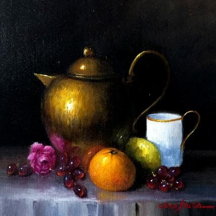 Peinture Sweet morning par Chico Souza | Tableau Figuratif Huile Natures mortes