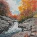 Painting Autumn touch by Sanqian | Painting Figurative Landscapes