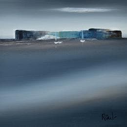 Peinture Ambiance marine par Roussel Marie-Ange et Fanny | Tableau Abstrait Huile Marine