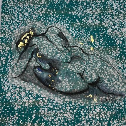 Pintura La vie en fleurs 8 por Labarussias | Pintura Figurativo Desnudo