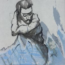 Peinture Monts éternels 12 par Labarussias | Tableau Figuratif Huile Nu