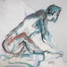 Peinture L'horizon 16 par Labarussias | Tableau Figuratif Nu