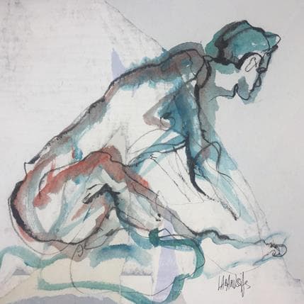Peinture L'horizon 16 par Labarussias | Tableau Figuratif Nu