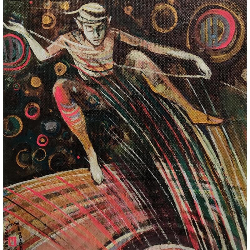 Gemälde ORANGES von Machi | Gemälde Figurativ Alltagsszenen Öl Acryl