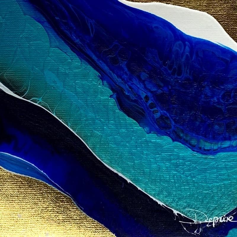 Painting Profondeurs Marines by Depaire Silvia | Painting Abstract Minimalist Acrylic