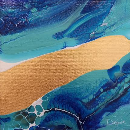 Peinture Profondeurs Marines 3 par Depaire Silvia | Tableau Abstrait Acrylique Minimaliste