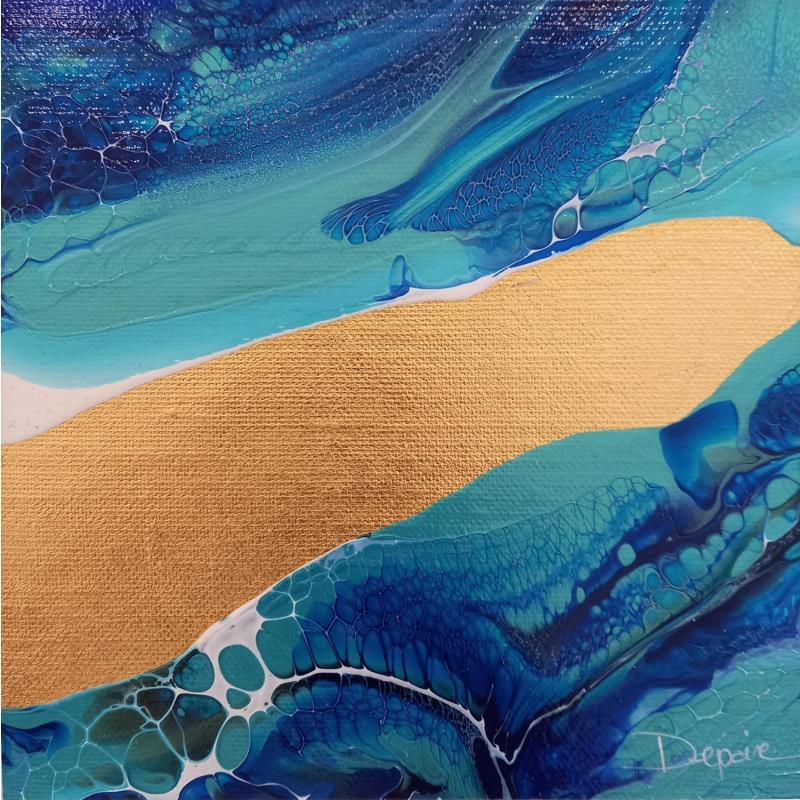 Peinture Profondeurs Marines 3 par Depaire Silvia | Tableau Abstrait Minimaliste Acrylique