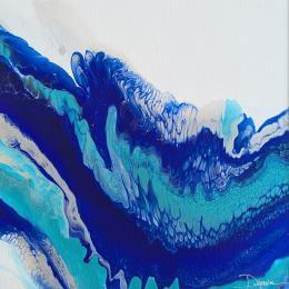 Peinture Profondeurs Marines par Depaire Silvia | Tableau Abstrait Acrylique Minimaliste