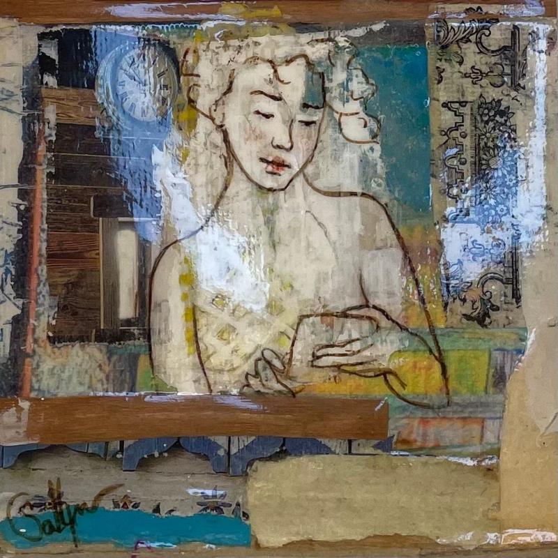 Painting Instant T by Sablyne | Painting Raw art Portrait Acrylic