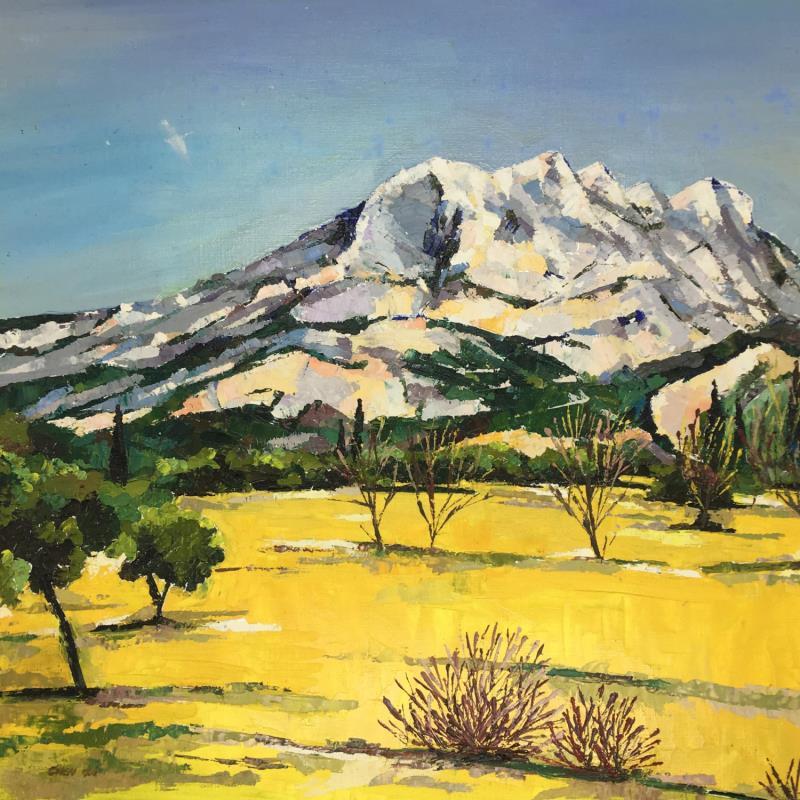 Peinture SAINTE VICTOIRE 2020 par Chen Xi | Tableau Figuratif Paysages Huile