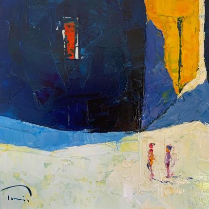 Painting PASSAGE N 1 by Tomàs | Painting Abstract Cardboard, Oil Minimalist