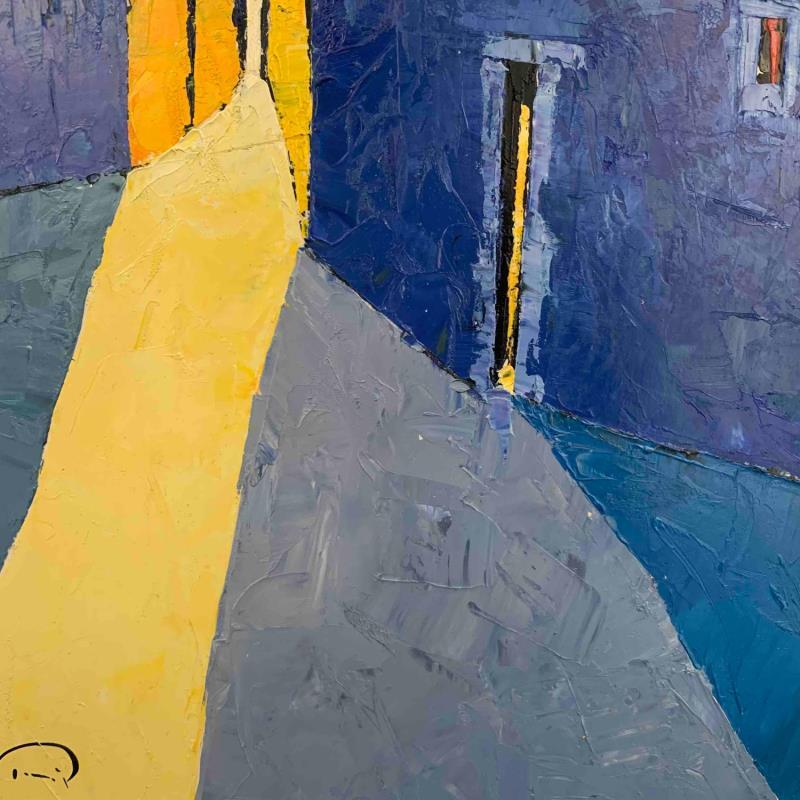 Pintura BLAU 1 por Tomàs | Pintura Abstracto Minimalista Cartón Aceite