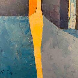 Peinture LA CASA N 1 par Tomàs | Tableau Abstrait carton, Huile minimaliste, Urbain