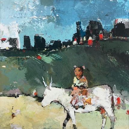 Peinture S.16 par Abiy | Tableau Figuratif Huile scènes de vie