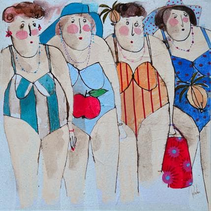 Peinture Margot Suzan Louise Charlotte par Colombo Cécile | Tableau Figuratif Acrylique Scènes de vie