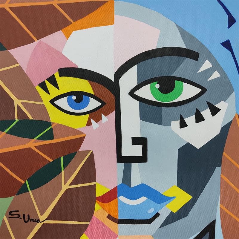 Gemälde MUY CERCA von S.Uria | Gemälde Figurativ Porträt Acryl