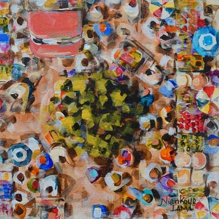 Peinture Marché africain par Lama Niankoye | Tableau Figuratif Acrylique Scènes de vie
