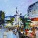 Painting Place de la République Paris by Frédéric Thiery | Painting Figurative Urban Acrylic