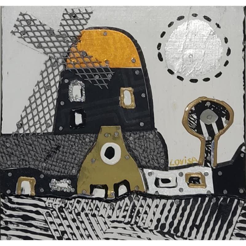 Peinture Behind the house par Lovisa | Tableau Pop-art Paysages