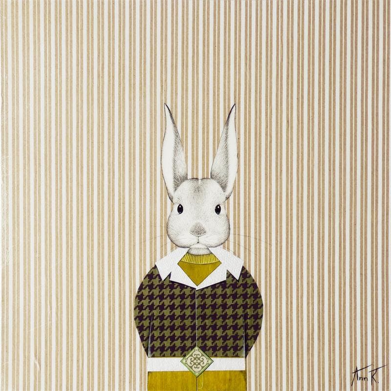 Pintura ARISTIDE TOU2 por Ann R | Pintura Arte naïf Retrato Animales