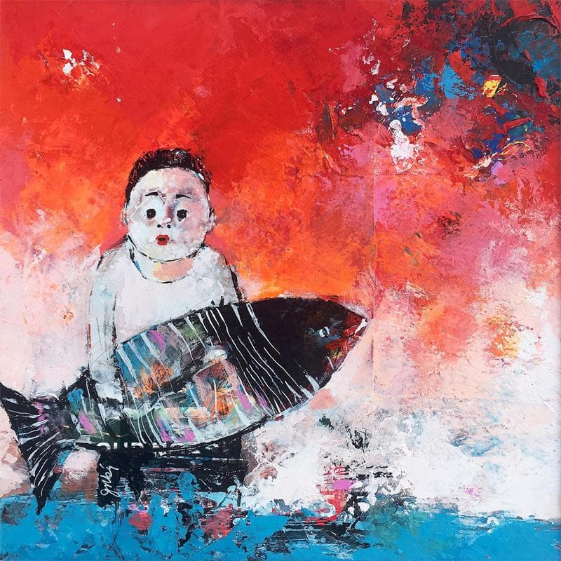 Peinture S.24.1 par Abiy | Tableau Figuratif Scènes de vie Huile