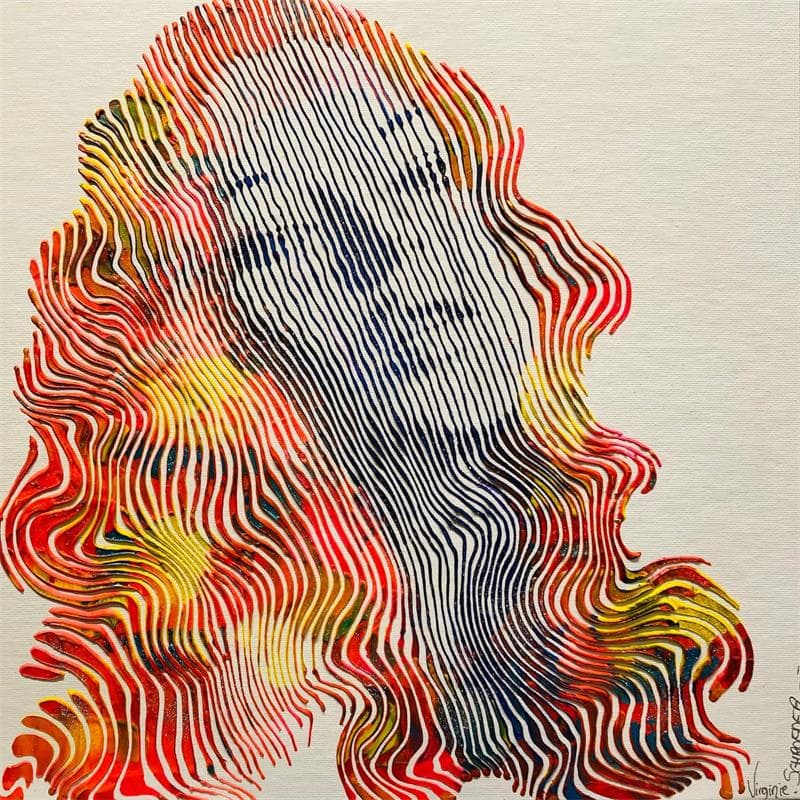 Painting Kate Moss by Schroeder Virginie | Painting Acrylic