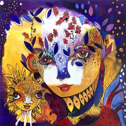 Painting Nous sommes le vivant by Ketfa Laure | Painting Raw art Acrylic Portrait