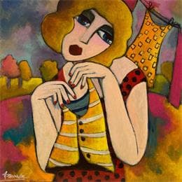 Peinture Marie par Fauve | Tableau Figuratif Huile Portraits, Scènes de vie