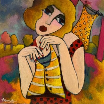 Peinture Marie par Fauve | Tableau Figuratif Huile Portraits, Scènes de vie