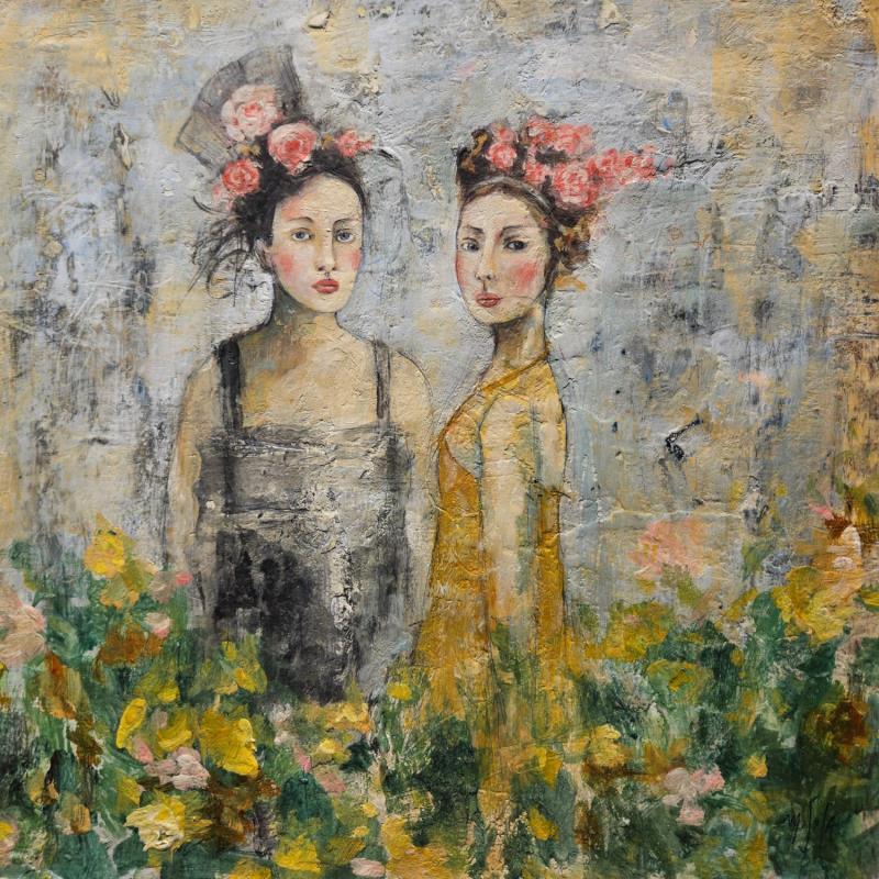 Painting Les deux amies by De Sousa Miguel | Painting Raw art Life style