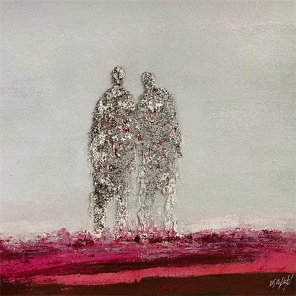 Peinture Vers le lointain par Escolier Odile | Tableau Figuratif Acrylique Paysages