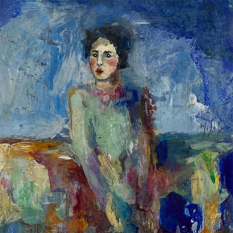 Gemälde Le jeune homme von De Sousa Miguel | Gemälde Art brut Alltagsszenen